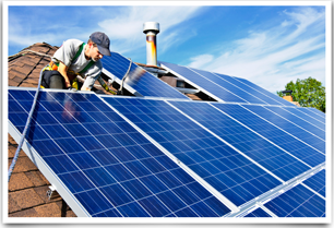 Solar-Panels werden installiert